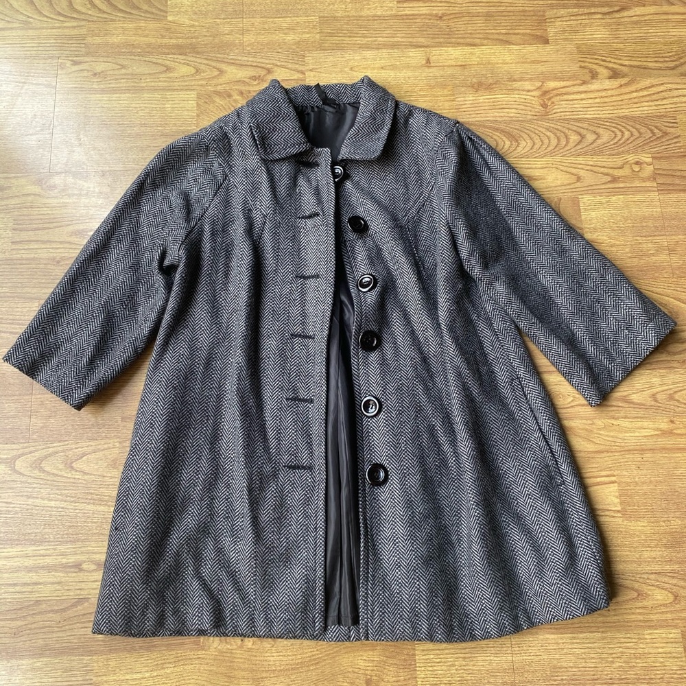 Ambition Gray Pea Coat Size Medium